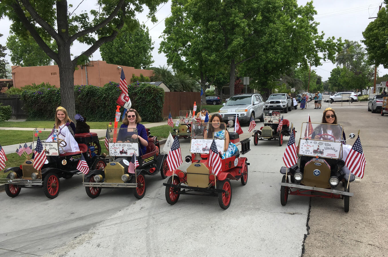 Orange May Parade - Enjoying Shriners' "Tin Lizzies" - May 2019